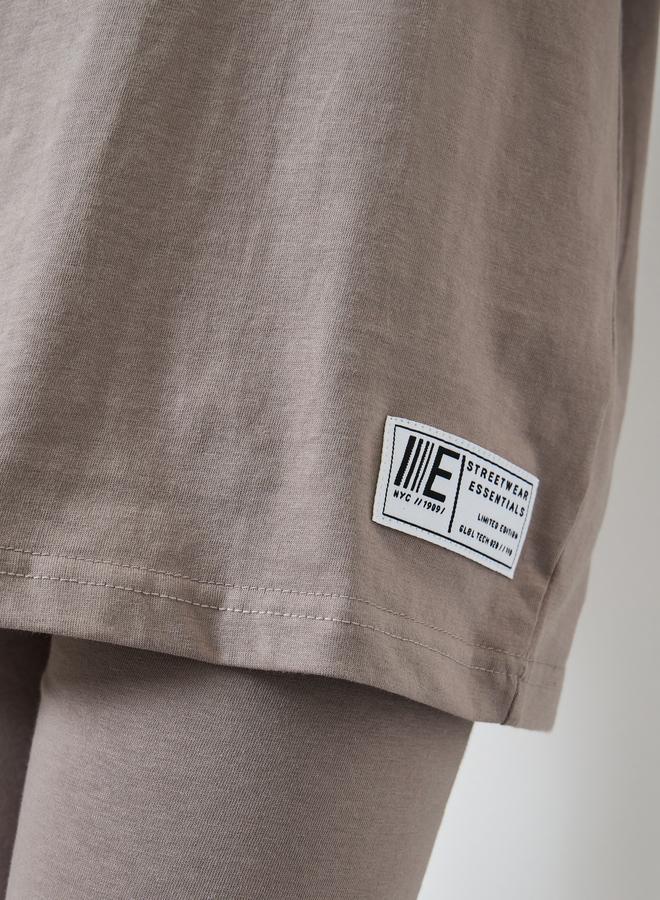 Styli Solid Oversized T-Shirt and Leggings Set - Image 3