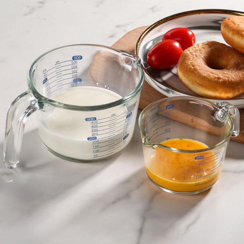 🍳 كوب قياس زجاجي مقاوم للحرارة لمستلزمات المطبخ مجموعة واحدة - Image 4