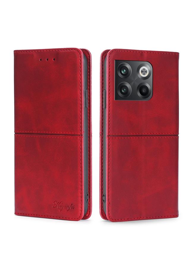 اس-توب جراب لهاتف OnePlus Ace Pro 5G جراب هاتف جلدي مغناطيسي أفقي قابل للطي من نسيج البقر - Image 1