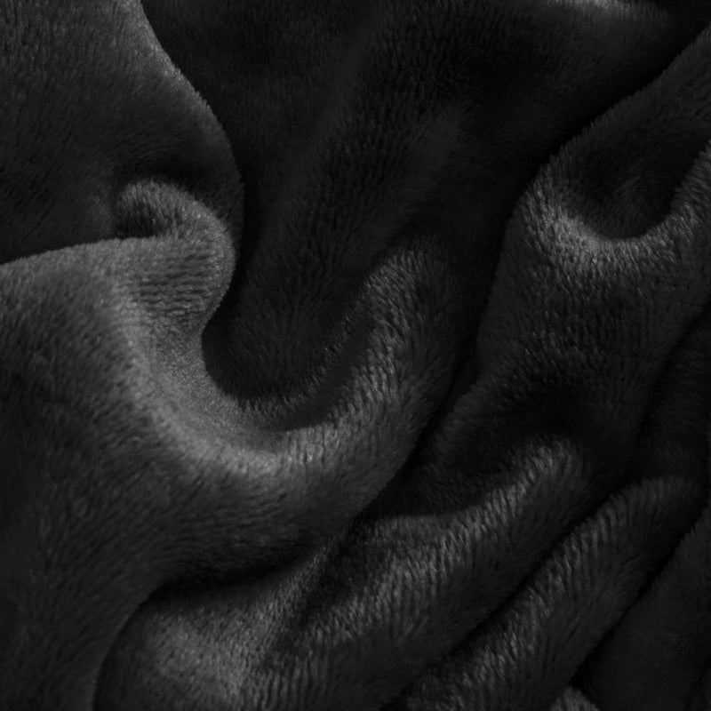 BEDELITE Flannel Sheets King Size Black - Super Soft Fleece Sheets Set Fluffy Extra Plush, 4 Piece(Include Fitted Sheet, Flat Sheet, 2 Pillowcases) - Image 5