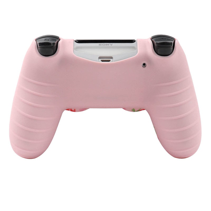 RALAN Pink Controller Skins for PS4,Fruit Silicone Controller Cover Skin Protector Compatible /PS4 Slim/PS4 Pro Controller with 2 Cute Thumb Grips Capsâ€¦ - Image 3