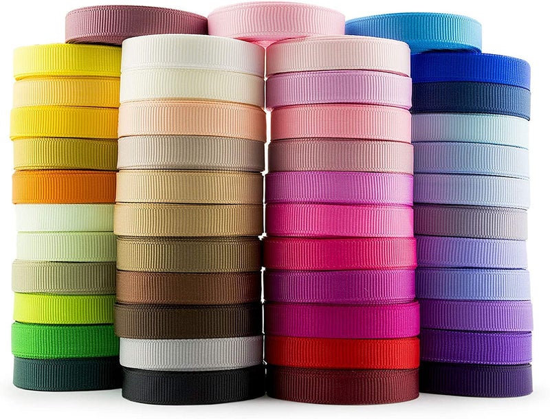 SummerRay 141 Yards 47 x 3 Yards Grosgrain Ribbon 38 10mm Vibrant and Pastel Colors Pack