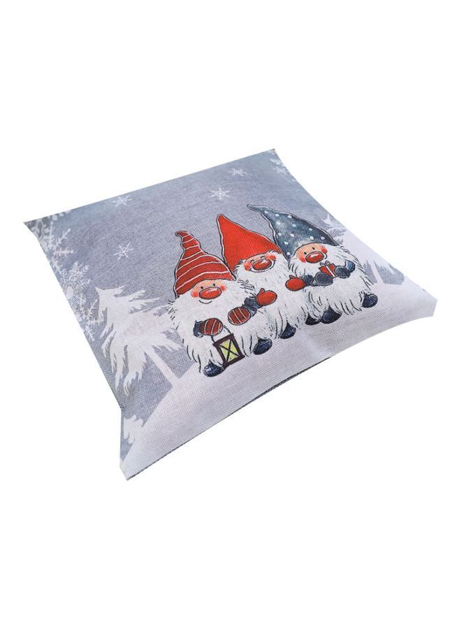 نيبمينينت غطاء وسادة ديكور مطبوع عليه رسمة أشخاص مجهولين كبار في السن رمادي/ أبيض/أحمر 45x45سم - Image 1