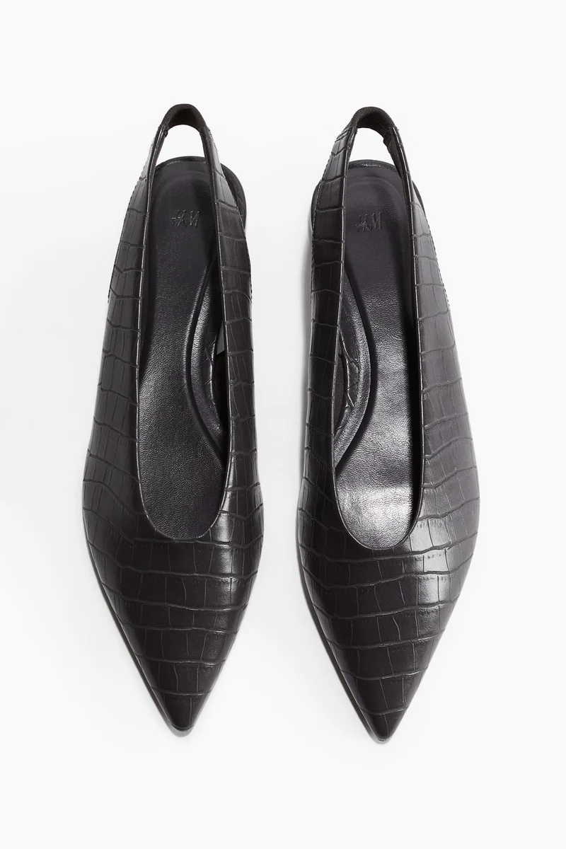 اتش اند ام Patent slingbacks