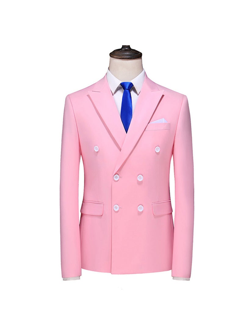 Generic 2022 long-term main push mens hollow large size single West double row double buckle sapphire blue slim suit 10 color neat Pink 