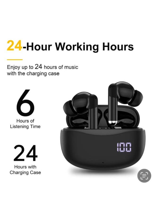 Generic New In-ear Wireless Bluetooth Headphones with Built-in Display, Noise Reduction, and Extended Battery Life for Business Use,Megadeals-ae  - Image 2