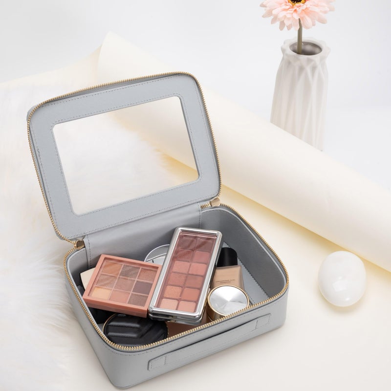 Aveniee Clear Makeup Bag Organizer, Travel Toiletry Bag for Women, Waterproof Cosmetic Pouch with Zippers,Car Organizers and Storage Case for Accessories,Blue,Medium Classic - Image 3