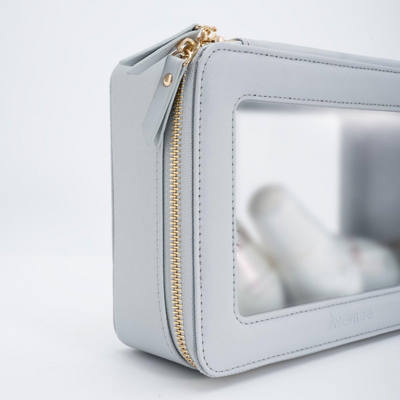 Aveniee Clear Makeup Bag Organizer, Travel Toiletry Bag for Women, Waterproof Cosmetic Pouch with Zippers,Car Organizers and Storage Case for Accessories,Blue,Medium Classic - Image 4