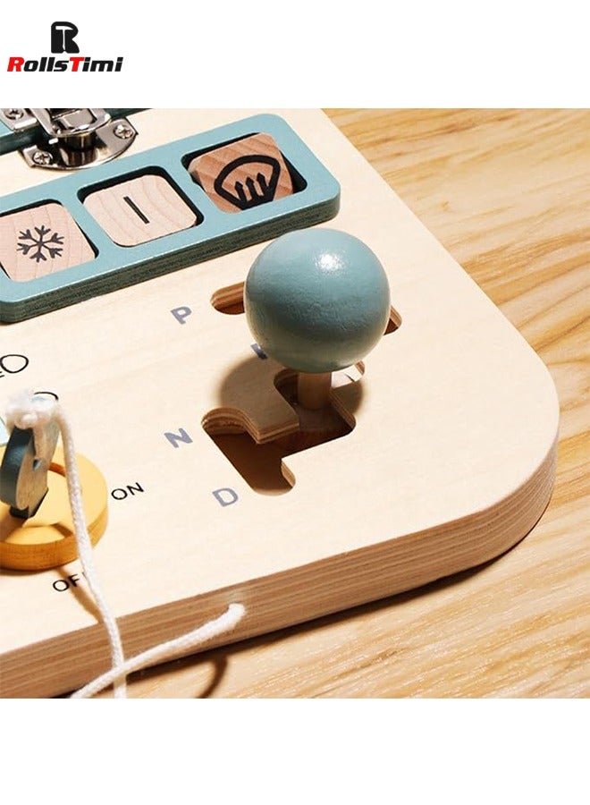 رولستيمي عجلة القيادة مشغول مجلس الأطفال مشغول مجلس الأطفال تعلم اللعب أداة الاطفال لعب الأطفال التدريب اللعب خشبية الحسية الأطفال اليد تعمل اللعب أداة الحسية مجلس - Image 5