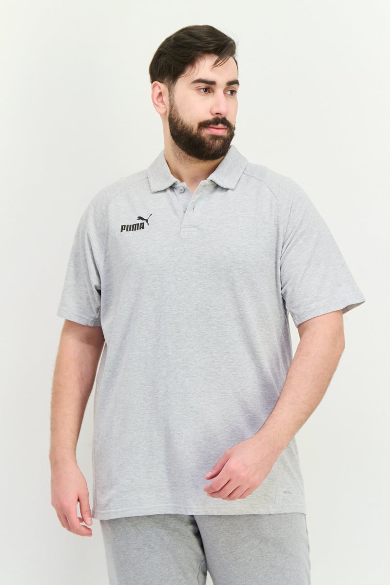 PUMA Men Sportswear Fit Short Sleeve Golf Polo Shirts, Heather Grey - Image 1