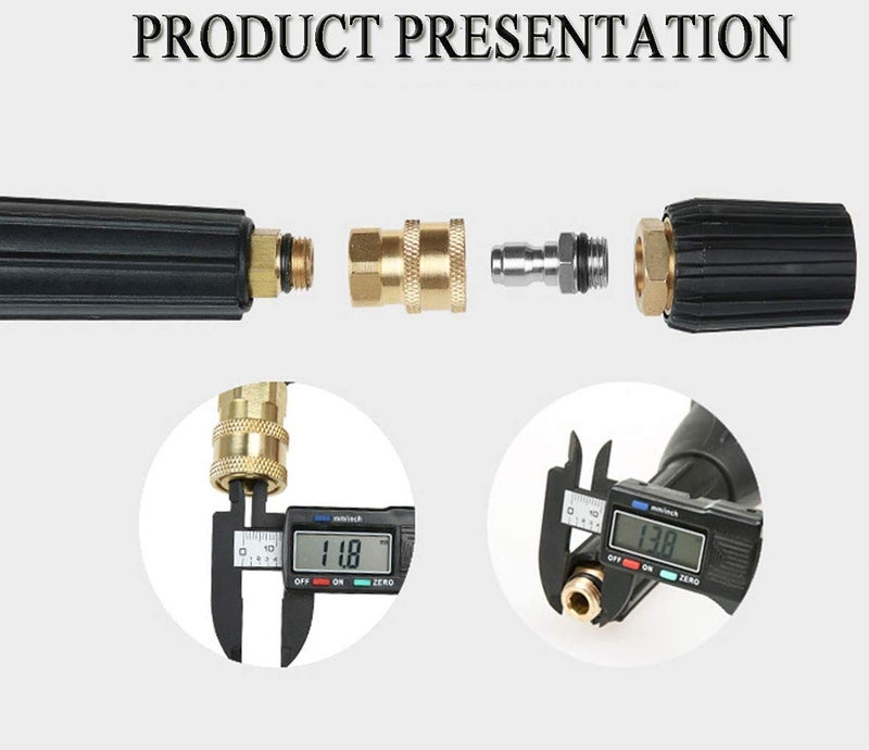 STARQ 1/4 Quick Connector QC MALE PLUG For Pressure Washer Fittings Male Threaded (Pack of 2) - Image 4