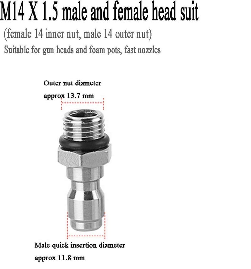 STARQ 1/4 Quick Connector QC MALE PLUG For Pressure Washer Fittings Male Threaded (Pack of 2) - Image 2