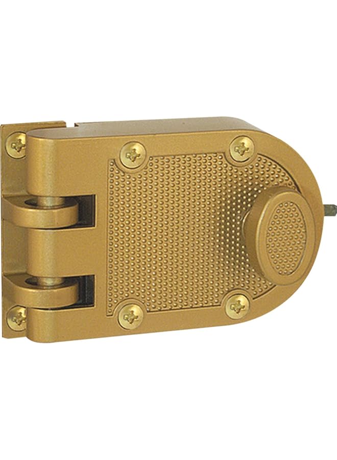 PROMASS promass U 9970 Deadlock – Jimmy-Resistant Design Prohibits Forced Entry By Spreading Of Door Frames Single Cylinder Diecast Metal Lock With A Brass Finish And Angle Strike  - Image 1