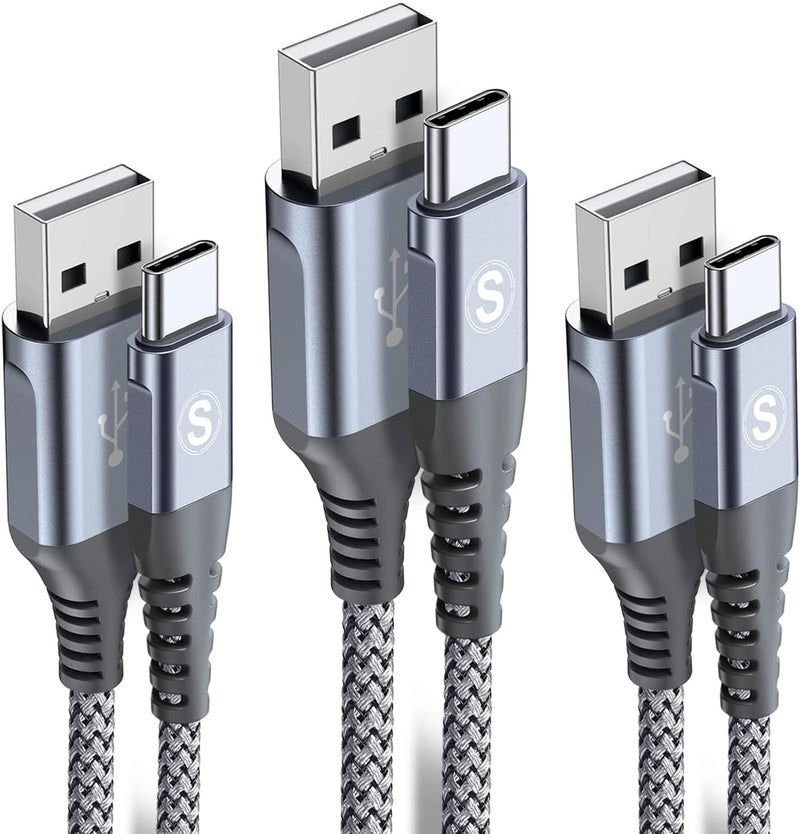 sweguard USB Type C Charger Cable 3Pack10ft66ft33ft iPhone 15 Charger Nylon Braided Cord for iPhone 15 Pro Max Samsung Galaxy S23 S22 S21 S20 S10 S9 Note 20 10 Flip A53 A54 Pixel LG Moto PS5 - Image 2
