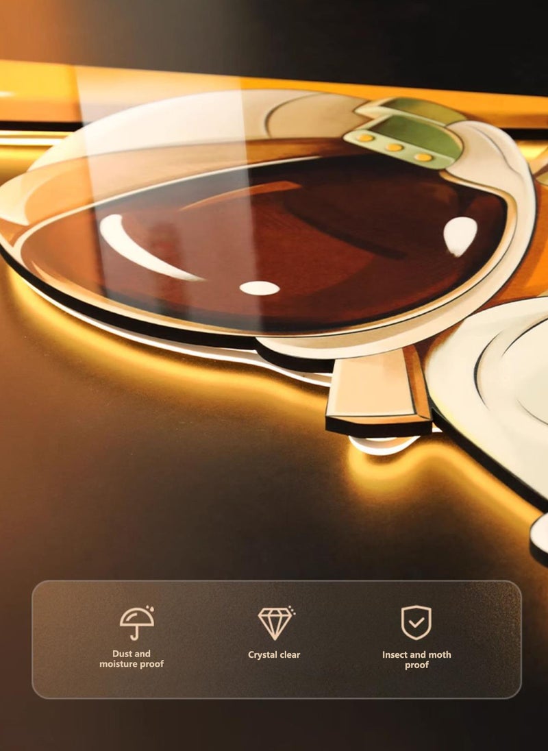 Onelight Luxury LED Wall Light with Acrylic Green Plant Design for Living Room Decorative Touch Wireless Remote Control Light Plug In Modern Aesthetic Wall Art for Bedroom Sofa Background and Entrance Hall - Image 3