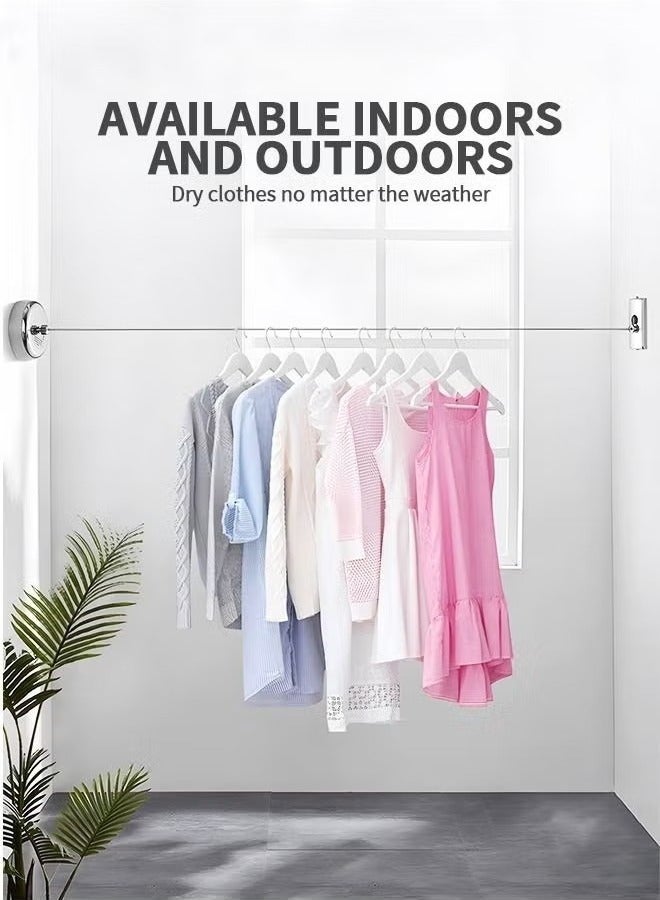 Bukela Retractable Clothesline,304 Stainless Steel Clothing Line For Hanging Drying Indoor Room Bathroom Laundry Outdoor - Image 4