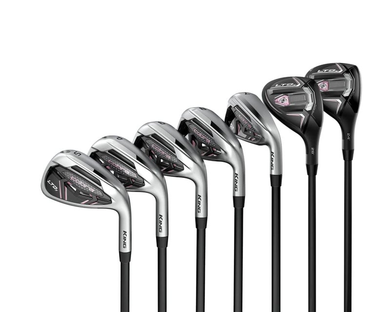 Cobra Golf 2022 LTDX Combo Iron Set Gloss Satin Chrome-Elderberry (Women's, Right Hand, KBS PGI 55, Ladies Flex, 5-SW), Black-Elderberry - Image 1