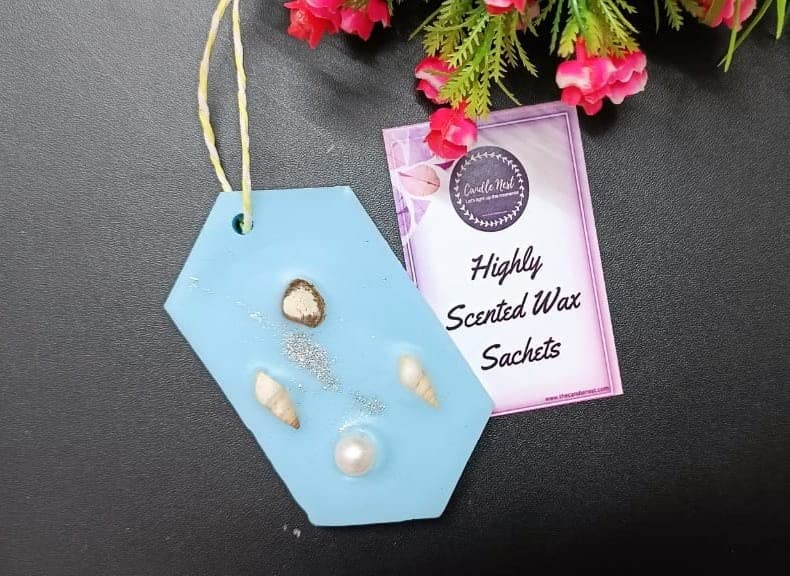 Candle Nest The Candle Nest Wax Sachet For Home Office Cabinets Handbags Cars Handmade Air Freshener Aromatic Sachets Flavored Ocean Breeze Wax Sachet Blue 