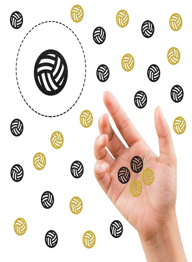 INNORU Volleyball Birthday Confetti Glitter, Baby Shower Table Decor, Gender Reveal Scatter Confetti, Sport Themed Birthday Table Decorations, 120pcs - Image 2