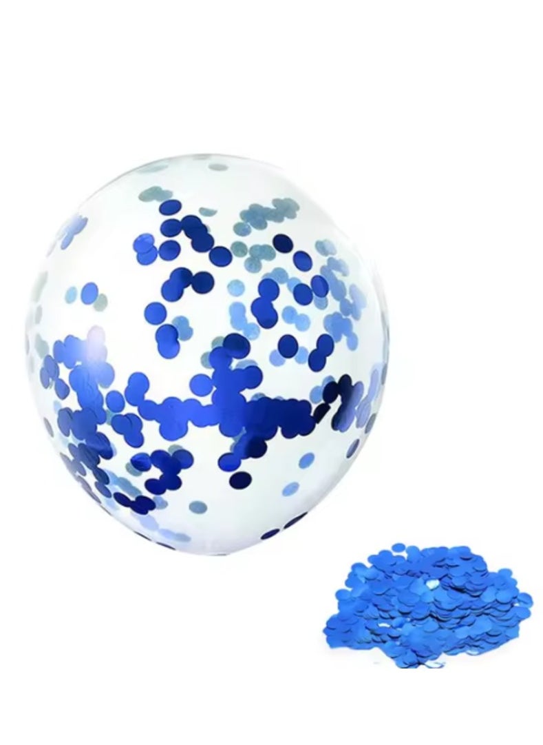 50 Confetti Balloons Are Clear Balloons With Blue Confetti Inside / For holidays, parties and graduation parties and Birthday / Confetti Balloons are available in all popular colors  - Image 5