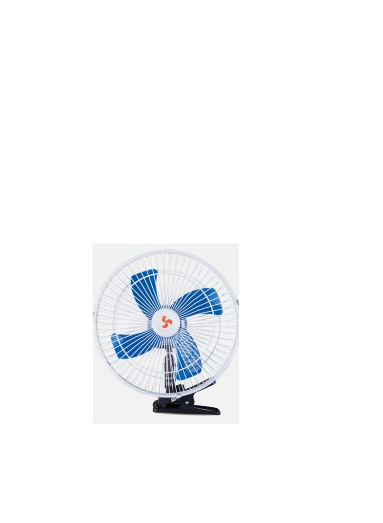 10-inch Blue Fan With Clip And Operating Button, Works On A 12-volt Car Lighter. - Image 3