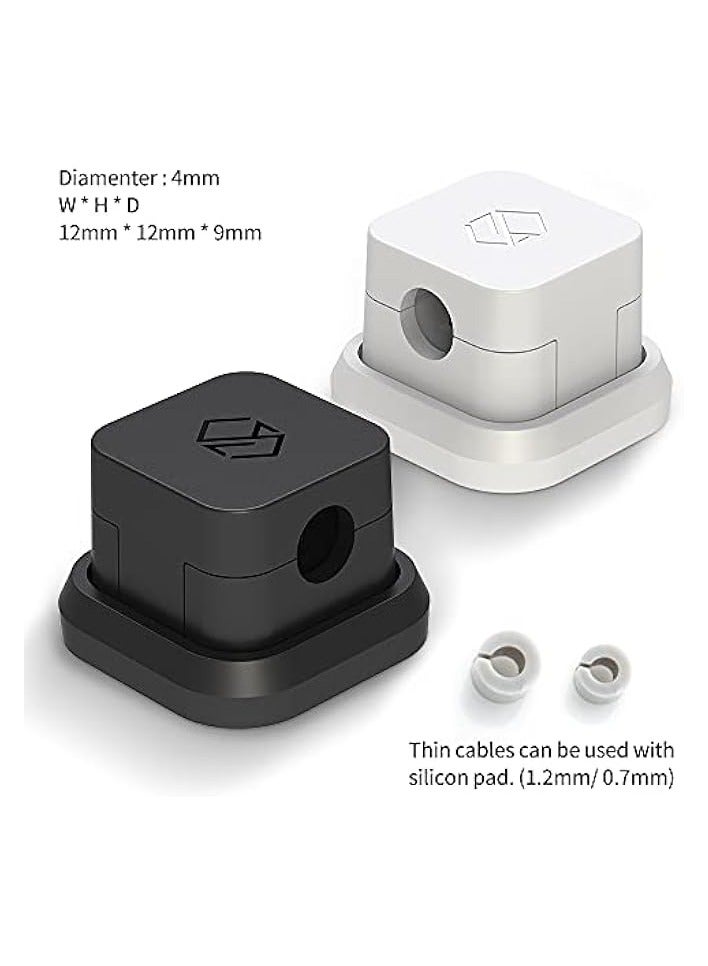 Sinjimoru Sinjimoru Magnetic Cable Clips, Multipurpose Cable Management Cable Organizer for Car and Office Supplies Self Adhesive Clip for Type C, iPhone and Micro USB Cable. Magnetic Cable Holder, Bl - Image 5