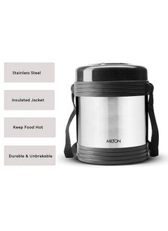 Milton MILTON Legend Deluxe 3 Stainless Steel Containers with Steam Vent 200 ml Each, Hot & Cold Leak-Proof Insulated Lunch Box for Office, College, Picnic, Silver  - Image 3