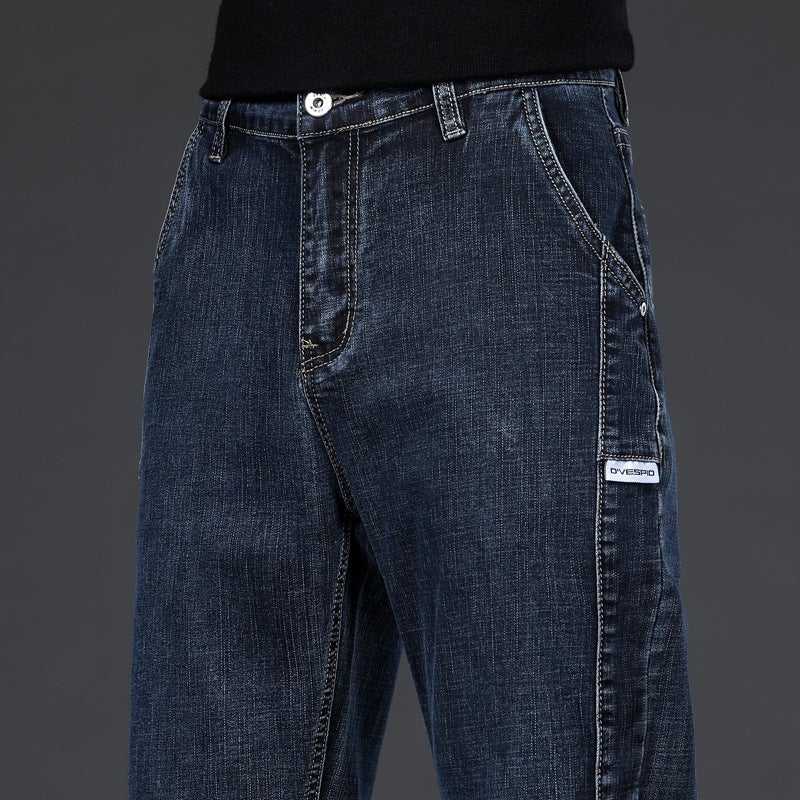 Unisex Classic Denim Jeans Loose Fit Daily Outdoor Wear - Image 2