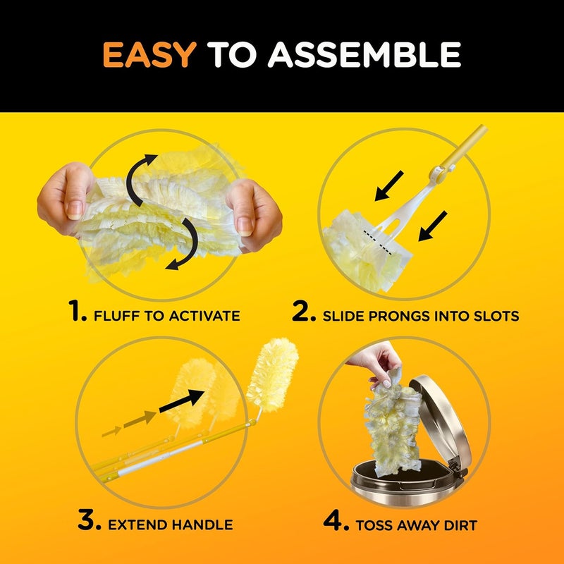 Swiffer Dusters Heavy Duty Starter Kit with 4 Refills and 6ft Extender Handle - Image 5