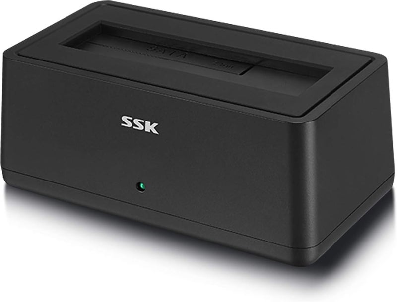 SSK USB 3.0 to SATA External Hard Drive Docking Station Enclosure Adapter for 2.5 & 3.5 Inch HDD SSD SATA, Super Speed up to 5Gbps, Support UASP no Drivers Needed(20TB Supports) - Image 1