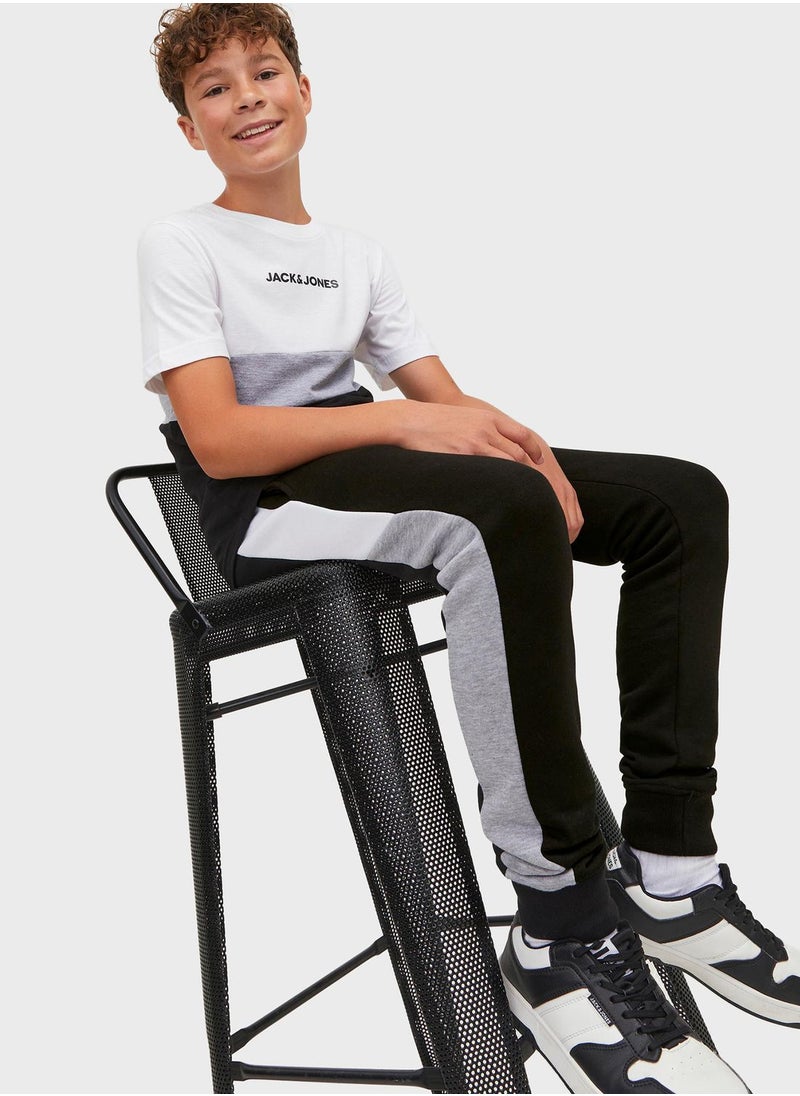 Jack & Jones Junior - Youth Drawstring Cuffed Sweatpants - Image 1