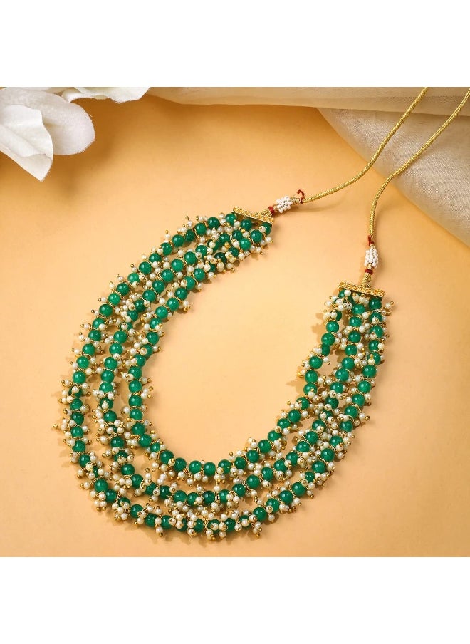 Necklace for Women and Girls Beads Necklace for Women | Multilayer Green Beads Choker Necklace | Birthday Gift for girls and women Anniversary Gift for Wife - pzsku/Z1516AEC1409F01133E98Z/45/_/1729075087/8559f9a3-9299-4321-8313-d9050c178e56