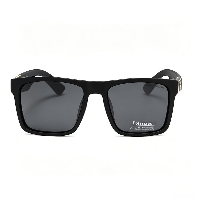 Armani Fashion Design Men's 0EA82002 Rectangle Sunglasses Black Frame Grey Lenses - Image 2