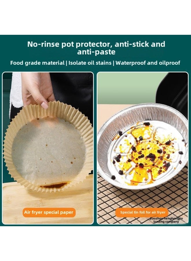 Air Fryer Special Tin Foil Baking Pan Oven Tin Paper Tray Household Disposable Aluminum Foil Tin Paper Bowl Wholesale-Color:6inch Square Plate - Image 4