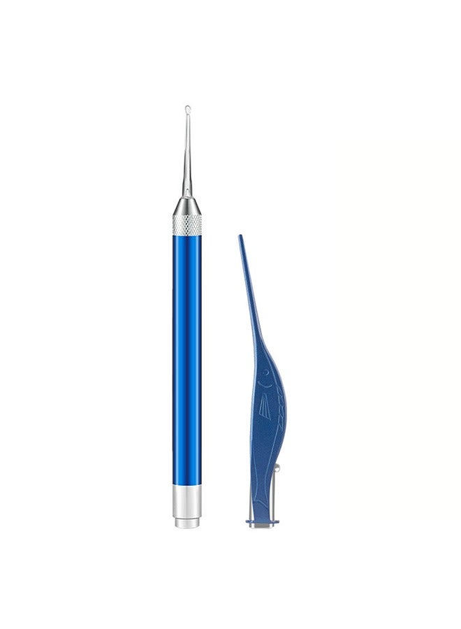 2-piece visual glowing earpick, ear cleaning tool, earwax removal tool, nosepick, and tweezers set - Image 1