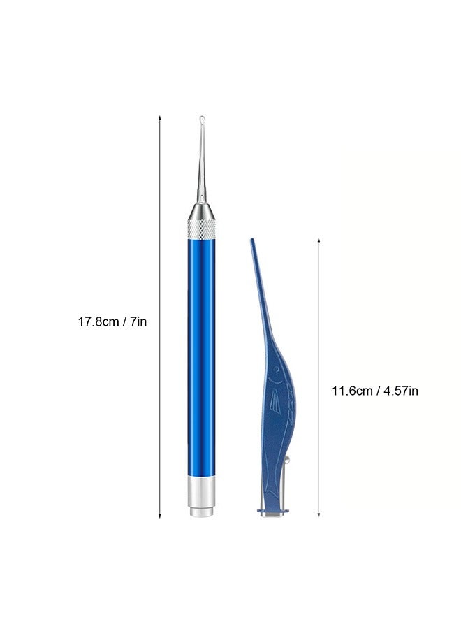 2-piece visual glowing earpick, ear cleaning tool, earwax removal tool, nosepick, and tweezers set - Image 2