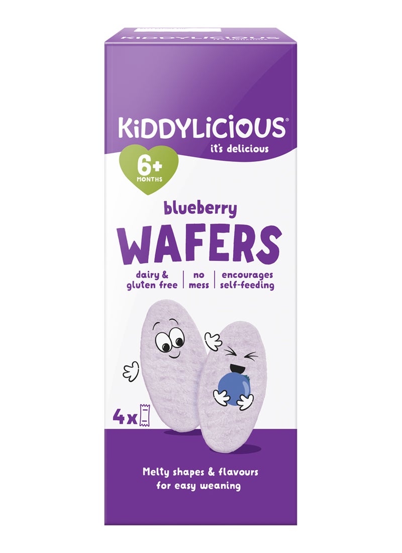Kiddylicious Blueberry Wafers Baby Snack (Pack of 6 x 16g) | Gluten & Dairy Free Finger Food for Babies 6+ Months | Light, Crispy & Dissolvable Weaning Snack | No Artificial Colours or Preservatives - Image 2