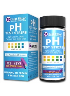 Just Fitter pH Test Strips for Testing Alkaline and Acid Levels in The Body. Track & Monitor Your pH Level Using Saliva and Urine. Get Highly Accurate Results in Seconds.  - Image 1