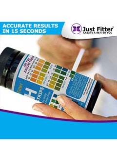 Just Fitter pH Test Strips for Testing Alkaline and Acid Levels in The Body. Track & Monitor Your pH Level Using Saliva and Urine. Get Highly Accurate Results in Seconds.  - Image 5