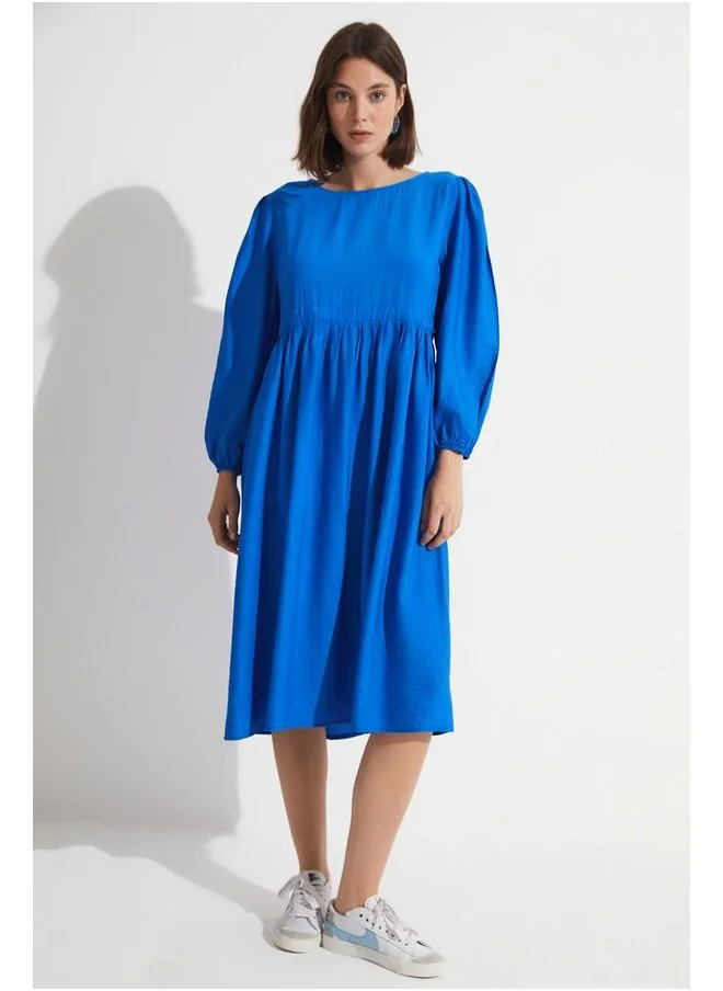 JUNE June Elastic Waist Maxi Dress Saxe
