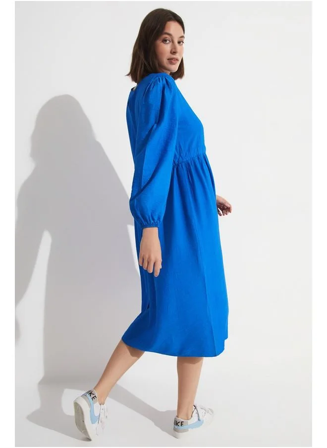 JUNE June Elastic Waist Maxi Dress Saxe