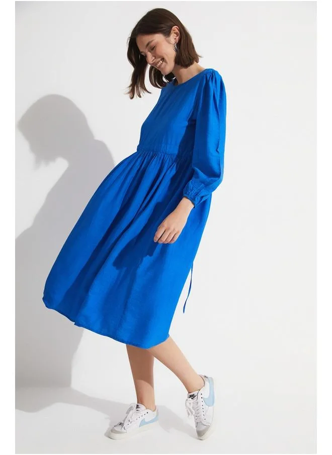 JUNE June Elastic Waist Maxi Dress Saxe