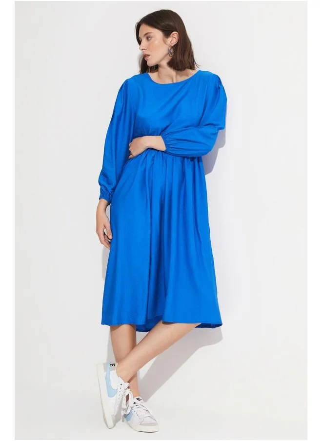 جون June Elastic Waist Maxi Dress Saxe