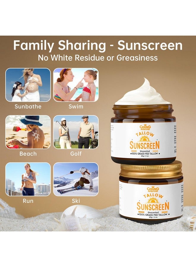 CHANGARLOAD Beef Tallow Sunscreen SPF 50 - 100% Organic Grass-Fed Beef Tallow Face Sunscreen with Hyaluronic Acid, Centella & Avocado - Natural Sunscreen No Chemicals - Ideal for Women, Sensitive & Baby Skin 60g - Image 4