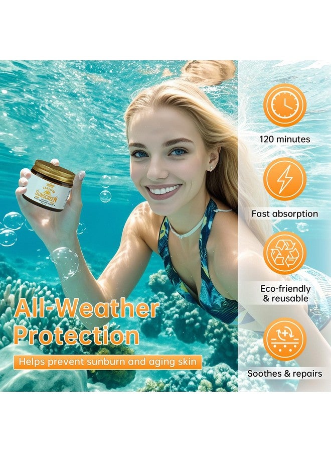 CHANGARLOAD Beef Tallow Sunscreen SPF 50 - 100% Organic Grass-Fed Beef Tallow Face Sunscreen with Hyaluronic Acid, Centella & Avocado - Natural Sunscreen No Chemicals - Ideal for Women, Sensitive & Baby Skin 60g - Image 3