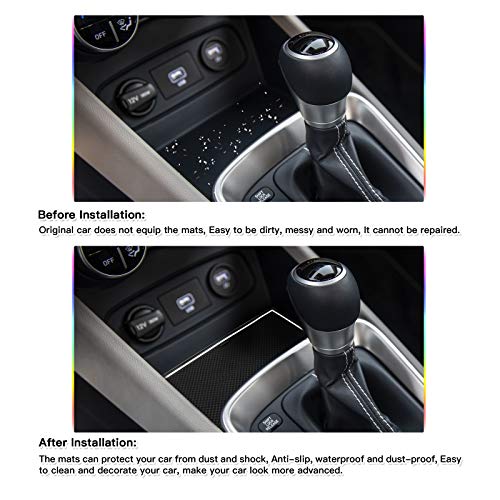 SKTU for 2020 2021 2022 2023 2024 2025 Hyundai Venue Door Slot Mat Non-Slip Interior Door Groove Gate Pad Fit 2024 2025 Venue Accessories Door Compartment Cup Center Console Liners (White) - Image 3