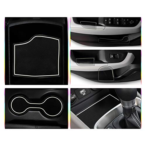 SKTU for 2020 2021 2022 2023 2024 2025 Hyundai Venue Door Slot Mat Non-Slip Interior Door Groove Gate Pad Fit 2024 2025 Venue Accessories Door Compartment Cup Center Console Liners (White) - Image 5