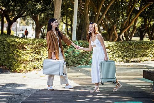 Acer Hardside Expandable Luggage Laptop Bag with Spinner Wheels, White - Image 4