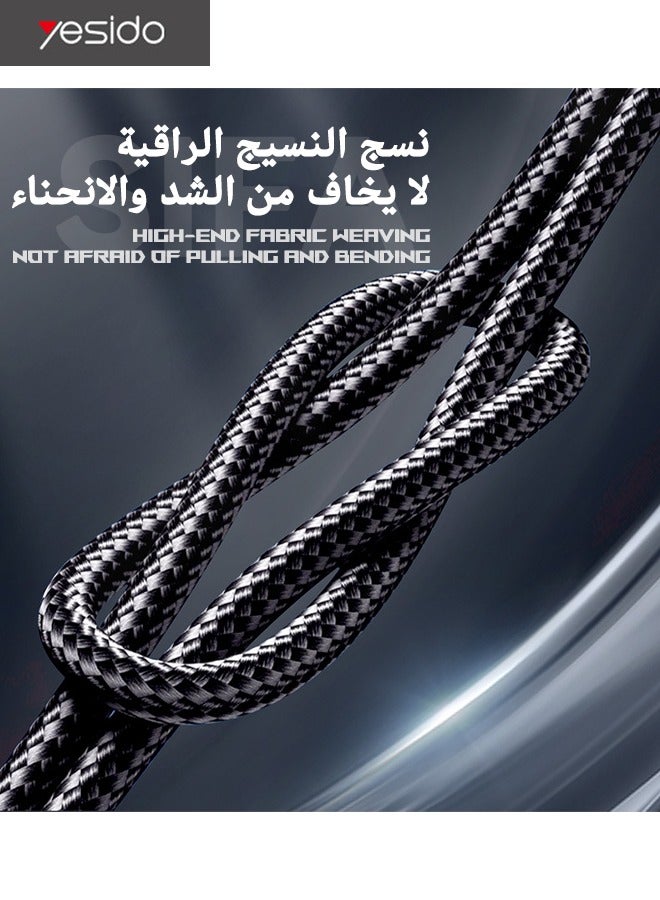 يسيدو كابل شحن سريع مزدوج من النوع C، يدعم الشحن السريع حتى PD 60 وات، سلك مجدول متين من النوع C، متوافق مع سلسلة iPhone 15، MacBook Pro Air، iPad Pro، Samsung، Xiaomi، Huawei، إلخ (1 متر) - Image 4