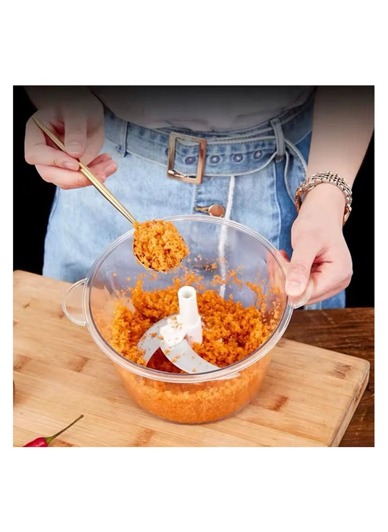Generic - 1.5L Manual Food Processor - Salad Spinner Large Lettuce Spinner Kitchen Gadgets - Meat Masher - Express Hand Held Onion Chopper & Dicer for Baby Food, Garlic, Veggies - Image 1